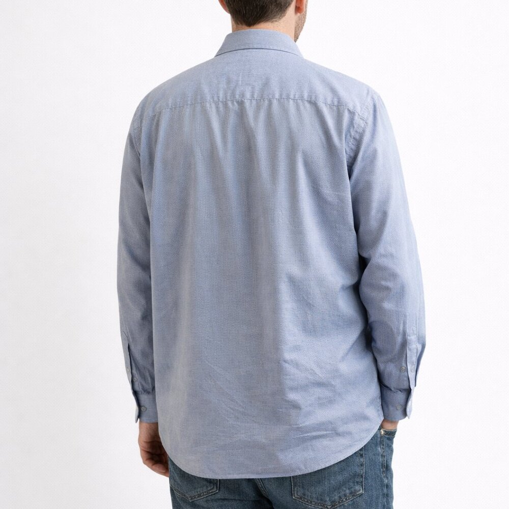 Johnston & Murphy Men's Button-Up Shirt Blue XXL Classic Fit - Picture 4 of 8